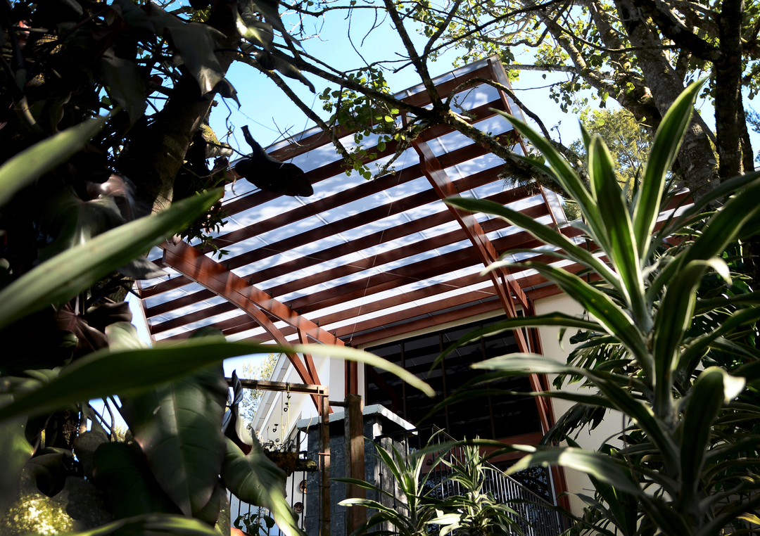 faszerkezet polikarbonát teővel terasz fedés